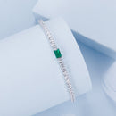 925 Sterling Silver 145+65mm Pavé Setting CZ Bracelet