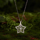 925 Sterling Silver White Gold Plated Moissanite 40+5cm Necklace for Women