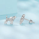 925 Sterling Silver Pavé Set CZ White Gold Plated Earrings for Women