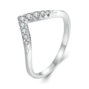 S925 Sterling Silver Moissanite 1.7mm Ring for Women - Size 6