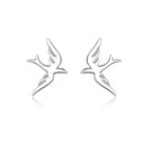 925 Sterling Silver Earrings 0.7*1.2cm for Women