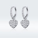 925 Sterling Silver CZ Pavé Setting Earrings for Women