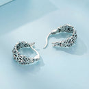 925 Sterling Silver Earrings with Pavé Setting CZ