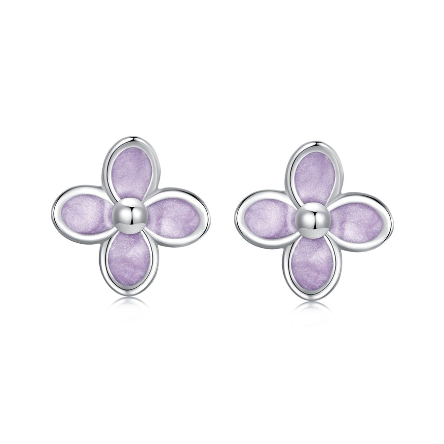925 Sterling Silver Earrings with Enamel Process for Women