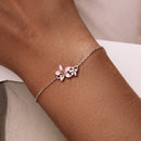 S925 Sterling Silver Adjustable Flower Bracelet for Women