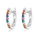 S925 Sterling Silver Earrings with CZ Pave Setting