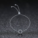 925 Sterling Silver Bracelet 26.5CM with 1.5*1.1CM Pendant for Unisex