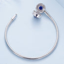 925 Sterling Silver Bracelet with CZ & Resin, Size 17.0