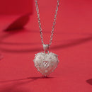 925 Sterling Silver White Gold Plated Necklace with CZ Pendant for Women