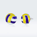 925 Sterling Silver Oxidized Enamel Earrings for Women