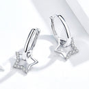 S925 Sterling Silver Plated Platinum CZ Earrings for Women