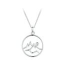 925 Sterling Silver Necklace with Pavé Setting CZ 21*16mm Pendant