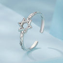 925 Sterling Silver Oxidized Silver 0.8cm Pendant Rings for Women