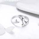 925 Sterling Silver Ring with 0.2cm Width and 1.2cm Claw Height