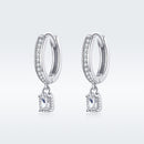 925 Sterling Silver 1.7cm Pavé Setting CZ Earrings
