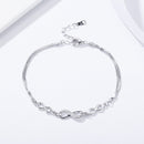 925 Sterling Silver Bracelet 22CM for Women