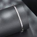 925 Sterling Silver + Moissanite White Gold 21cm Bracelet for Women