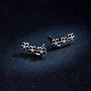 925 Sterling Silver Earrings with Pavé Setting CZ