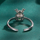 925 Sterling Silver Enamel Pavé CZ Ring