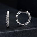 925 Sterling Silver 0.023 Carat Moissanite Earrings for Women