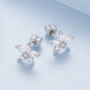 925 Sterling Silver Earrings with Pavé CZ Setting
