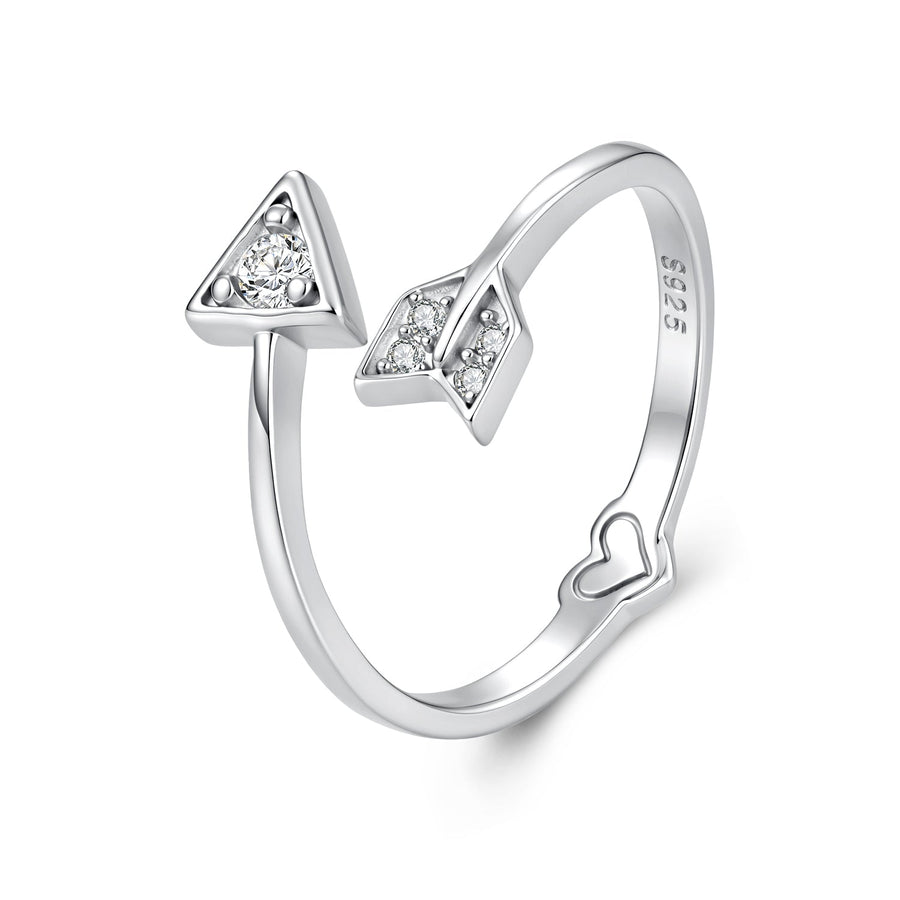 925 Sterling Silver White Gold Plated Pavé CZ Rings for Women