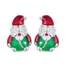 925 Sterling Silver 11*7mm Enamel Process Earrings