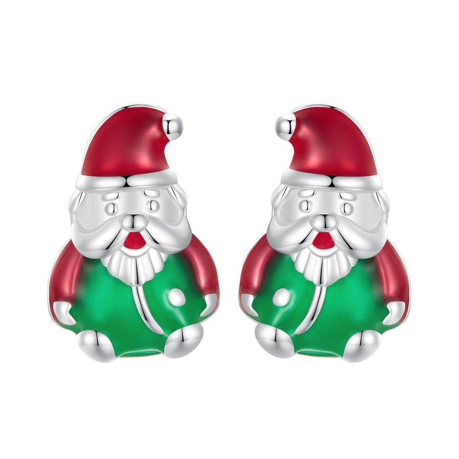925 Sterling Silver 11*7mm Enamel Process Earrings