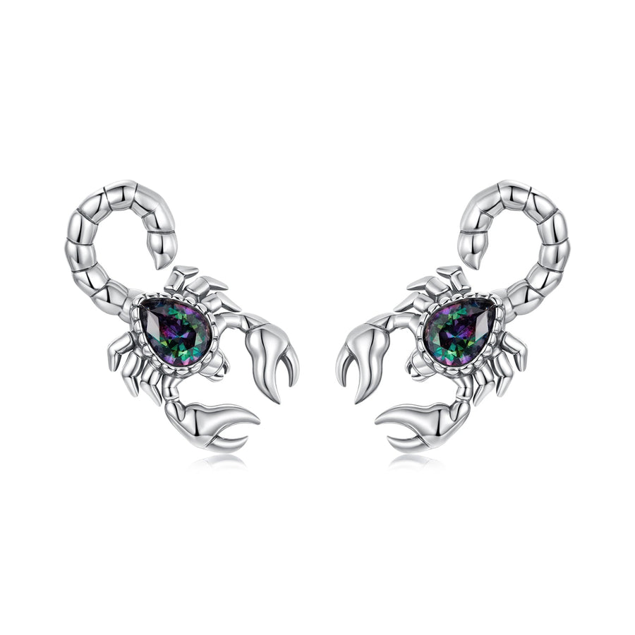 925 Sterling Silver Earrings with Pavé Setting CZ, Oxidized Silver, Size 0.8*1.5cm for Women