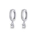 925 Sterling Silver 1.7cm Pavé Setting CZ Earrings
