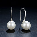 925 Sterling Silver Genuine Shell Pearl Earrings for Women
