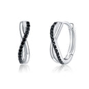 925 Sterling Silver Earrings 1.3*0.4cm with Pavé Setting CZ for Women