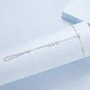 925 Sterling Silver White Gold Plated Adjustable Bracelet for Women
