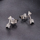 925 Sterling Silver 0.08ct and 0.12ct Moissanite Earrings in White Gold for Women