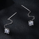 925 Sterling Silver 4.0 Carat Moissanite Earrings for Women