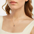 925 Sterling Silver Plated White Gold Necklace 40+5cm with 1.8*1.0cm Pendant for Women