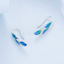 925 Sterling Silver Enamel Finish Pavé CZ Earrings for Women