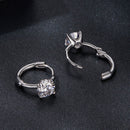 925 Sterling Silver & White Gold Plated 0.5 Carat Moissanite Earrings for Women