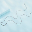 925 Sterling Silver Plated Platinum 45cm Necklace