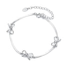 925 Sterling Silver White Gold Plated Adjustable Bracelet for Women