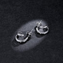 925 Sterling Silver Earrings with Pavé Setting CZ