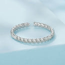 925 Sterling Silver White Gold Plated Ring for Women