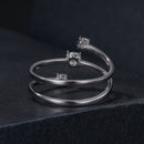 925 Sterling Silver 3mm Moissanite Ring for Women