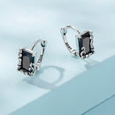 925 Sterling Silver Earrings with CZ and Oxidized Finish for Women