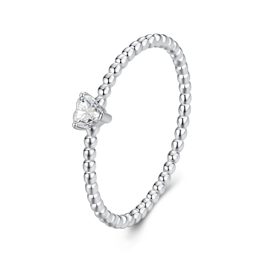 925 Sterling Silver Moissanite Ring Size 6 Plated White Gold
