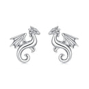 925 Sterling Silver Oxidized Silver 0.7cm Earrings