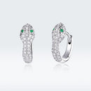 925 Sterling Silver Earrings with Plated Platinum and CZ for Women