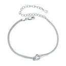 925 Sterling Silver & Plated White Gold Bracelet for Women