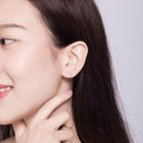 925 Sterling Silver Earrings for Women, 0.5-0.6cm, Bone and Dog Design, Platinum Plated