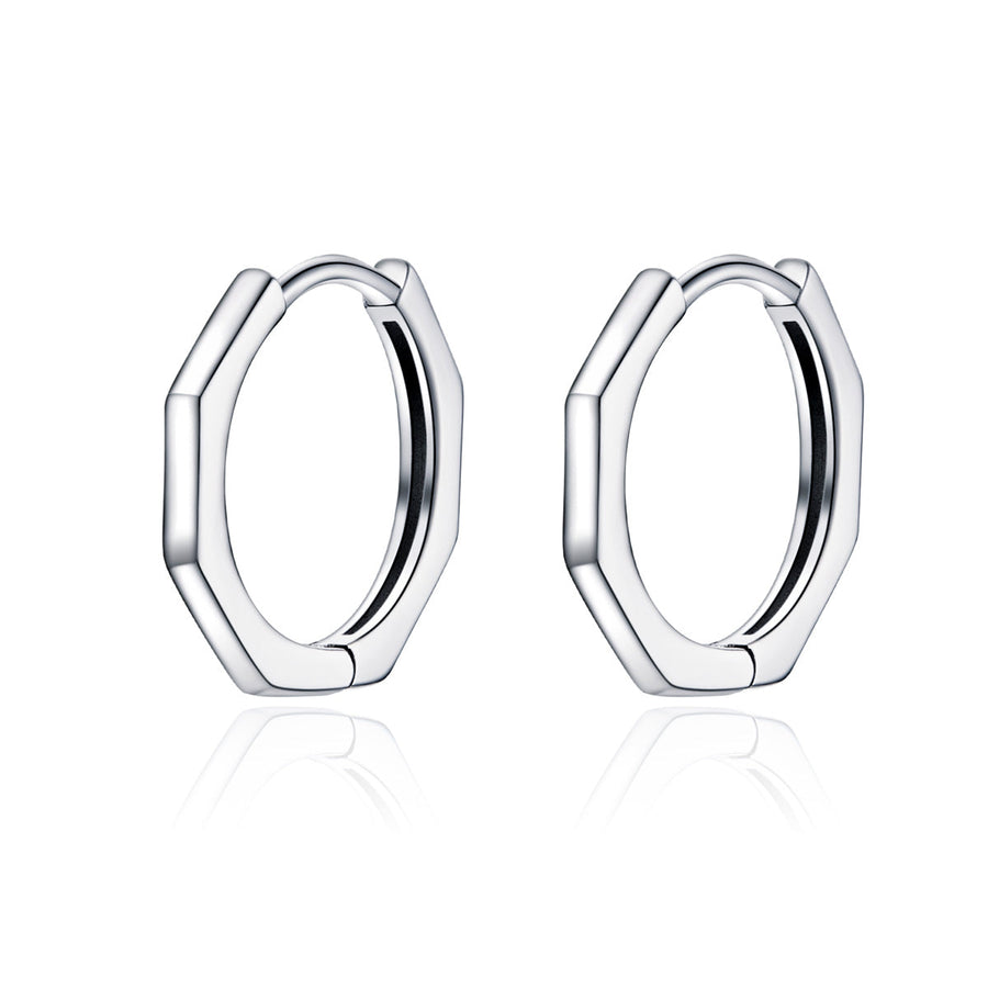 925 Sterling Silver Earrings 1.6*1.5 Size for Unisex